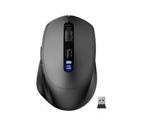 AD ADVANCE Light Sense Mouse wireless ricaricabile USB-C, 2,4 GHz, BT, LCD | Display LCD batteria/DPI/modalità, 6 pulsanti silenziosi, 4800 DPI, autonomia fino a 70 h, RGB discreto