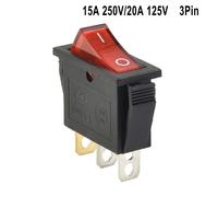 Ad Alta Qualit?? Rosso con Luce Acceso-Spento 3pin 15A 250V 20A 125V Facilmente