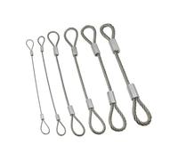 Ad Alta Resistenza Cavo metallico in acciaio inossidabile 304. Le due estremità della ghiera in alluminio sono state compattate. Chiusura a doppia clip. Diametro 1-5 mm.(1.0m-Diameter 1.2mm)
