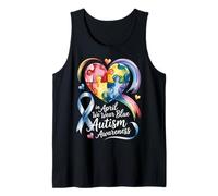 Ad aprile indossiamo Il Cuore Arcobaleno Blu per la consapevolezza dell'autismo Canotta