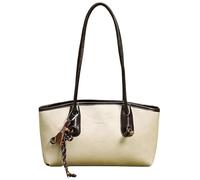 AD-BCrbgen Borsa a Tracolla Vintage da Donna, Borsa Autunnale Y2k con Manico Superiore, Borsa a Mano in Pelle, Piccole Borse a Tracolla for l'autunno(Beige)