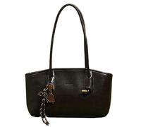 AD-BCrbgen Borsa a Tracolla Vintage da Donna, Borsa Autunnale Y2k con Manico Superiore, Borsa a Mano in Pelle, Piccole Borse a Tracolla for l'autunno(Black)