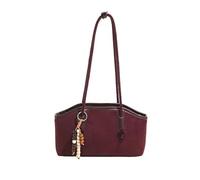 AD-BCrbgen Borsa a Tracolla Vintage da Donna, Borsa Autunnale Y2k con Manico Superiore, Borsa a Mano in Pelle, Piccole Borse a Tracolla for l'autunno(Sude-Red)
