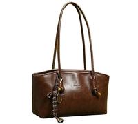 AD-BCrbgen Borsa a Tracolla Vintage da Donna, Borsa Autunnale Y2k con Manico Superiore, Borsa a Mano in Pelle, Piccole Borse a Tracolla for l'autunno(Brown)