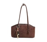 AD-BCrbgen Borsa a Tracolla Vintage da Donna, Borsa Autunnale Y2k con Manico Superiore, Borsa a Mano in Pelle, Piccole Borse a Tracolla for l'autunno(Sude-Coffee)