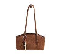 AD-BCrbgen Borsa a Tracolla Vintage da Donna, Borsa Autunnale Y2k con Manico Superiore, Borsa a Mano in Pelle, Piccole Borse a Tracolla for l'autunno(Sude-Brown)