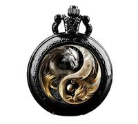 AD-BCrbgen Orologio da Tasca Meccanico Steampunk da 2 Pezzi con Catena - Orologio da Uomo Vintage in Ottone a Carica Manuale, Orologio da Gilet in Stile Antico e Set di Accessori for ciondoli