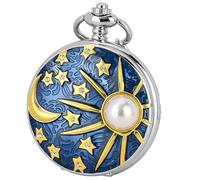 AD-BCrbgen Orologio da Tasca Meccanico Steampunk da 2 Pezzi con Catena - Orologio da Uomo Vintage in Ottone a Carica Manuale, Orologio da Gilet in Stile Antico e Set di Accessori for ciondoli