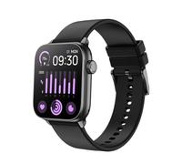 AD-BCrbgen Smart Watch HD Talk Frequenza cardiaca Ossigeno nel sangue Pressione sanguigna Esercizio Sonno Nuoto Grado impermeabile (Color : Black)