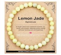 AD Beads - Braccialetto fatto a mano da 4 mm, 6 mm, 8 mm, 10 mm, pietra naturale per la pace e la tranquillità, meditazione, yoga, guarigione e energia, regalo unisex, 10 mm, pietra