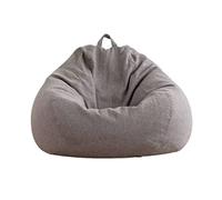 AD.CON Poltrona a Sacco Indoor con riempimento di perle EPS, Puff, poltrona relax, cuscino da seduta, cuscino da pavimento, Bean Bag (XL, Grigio scuro)