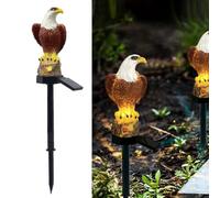 Ad energia solare per falco ornamento per prato giardino Decor Solar | Realistico per design a falco, costruzione in resina, alimentato a energia solare, sensore dal tramonto all'alba