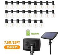 Ad Energia Solare Sfera Stringa Luce LED Rétro Lampadina Giardino, Esterno Fairy