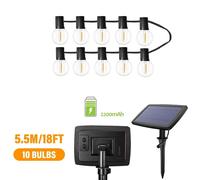 Ad Energia Solare Sfera Stringa Luce LED Rétro Lampadina Giardino, Esterno Fairy