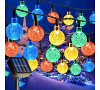 Ad Energia Solare Stringa Cristallo Globe Luci LED Lampadina Giardino, Esterno