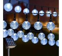 Ad Energia Solare Stringa Cristallo Globe Luci LED Lampadina Giardino, Esterno