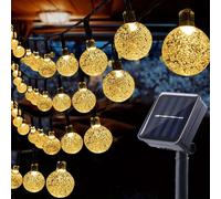 Ad Energia Solare Stringa Cristallo Globe Luci LED Lampadina Giardino, Esterno