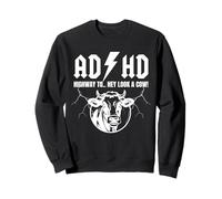 AD. HD Highway a.. Hey Guarda Una Mucca! Divertente Classico Rock Felpa