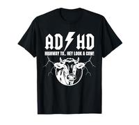 AD. HD Highway a.. Hey Guarda Una Mucca! Divertente Classico Rock Maglietta