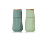 AD HOC Set di 2 macina sale/pepe SCAPE 12 cm verde chiaro e scuro verde