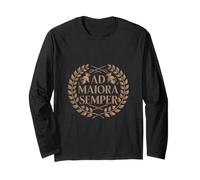 Ad Maiora Semper: Motivational Latin Phrase Design Maglia a Manica