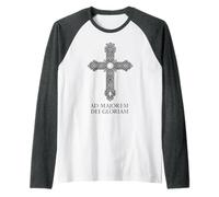 Ad majorem dei gloriam - Gloria cattolica di Dio Maglia con Maniche Raglan