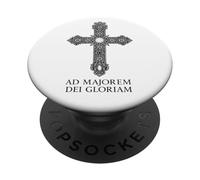 Ad majorem Dei gloriam - gloria cattolica di Dio PopSockets PopGrip Adesivo