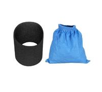 AD-Textile Collettore di Polveri Sacchetti in Tessuto Filtro in Schiuma Asciutto e Bagnato Compatibile con Parti for Aspirapolvere Karcher MV1 WD1 WD2 WD3 Copertura in Tessuto Blu