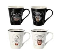 AD TREND 1 Pezzo Tazzone Tazza Latte Mug Bone China 2 Colori e 2 Decori