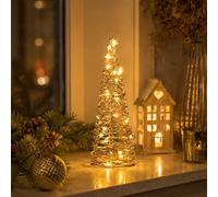 Ad Trend Albero di Natale Oro 20 LED H 40 Cm Luce calda