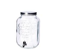 Ad Trend Dispenser 8 Lt 20 x 25 Cm H 32 Cm Vetro e Latta