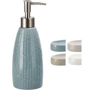 AD TREND Dispenser Portasapone da Bagno in Ceramica 7,5 x 21 cm 4 Colori
