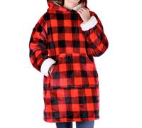 Ad Trend Felpa Natale Plaid Flanella Sherpa Ass. Bianco Rosso 1 Pz