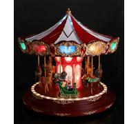 Ad Trend Giostra Carillon Natale con 133 Led D 44 Cm H 47 Cm Rosso
