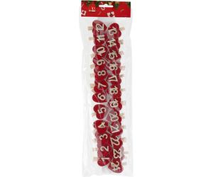 Ad Trend Mollette Giorni Natale 4 x 5 Cm Cf 24 Pz Rosso
