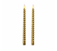 Ad Trend Set 2 Candele a Spirale H 26,5 Cm D 2 Cm a Batterie Oro
