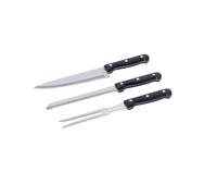 Ad Trend Set 3 Accessori Barbecue 32,5 Cm - Kit BBQ Utensili Griglia in Acciaio