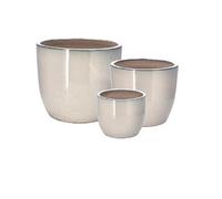 Ad Trend Set 3 Cachepot Ceramica Crema H 19-29,3-33 cm