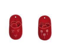 Ad Trend Set 3 Paia Pantofole di Natale 26 x 47 Cm Ass. Rosso