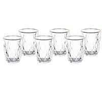 AD TREND Set 6 Bicchieri da Tavola in Vetro Kreaty Gold 28 cl