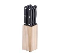 Ad Trend Set 6 Coltelli in Acciaio con Ceppo in Legno