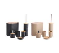 Ad Trend Set Bagno 6 Pezzi Plastica e Bamboo Ass. - Accessori Bagno Moderni 1 Pz