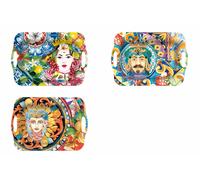Ad Trend Vassoio Rettangolare Melamina Dec. Sicily Ass. H 2,5 Cm 42 x 29 Cm Multicolor 1 Pz