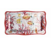 Ad Trend Vassoio Rettangolare Melamina Shell 48 x 28 Cm H 2 Cm Rosso 1 Pz