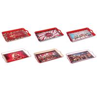 Ad Trend Vassoio Rettangolare Natale Plastica 53 x 35 Cm H 5 Cm Ass. Multicolor 1 Pz
