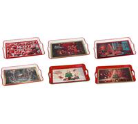 Ad Trend Vassoio Rettangolare Natale Plastica 53 x 35 Cm H 5 Cm Ass. Multicolor 1 Pz