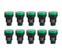 AD16-30DS - Luce di segnalazione a LED, 30 mm, da incasso, CA 220 V, per armadi elettrici e scatole di distribuzione per esterni, impermeabile, con durata di 30.000 ore e facile montaggio, verde