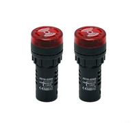 AD1622SM Allarme con luce sonora, indicatore LED rosso, 2 pezzi, AC/DC 12 V 24 V 220 V Flash Buzzer compatto e affidabile (220 V)