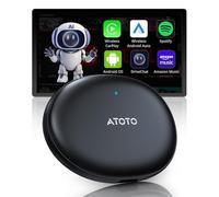 AD5 Wireless CarPlay & Android Auto, Car Video Box Plug & Play, Aggiornamento 2025 Ai Box CarPlay compatibile con YouTube, Dual Wi-Fi, Bluetooth, ChatGPT, Nero Grigio