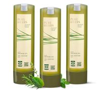 ADA Cosmetics Gel doccia vegano con melissa, timo e rosmarino, ricarica per supporto da parete Smart Care, idratante e idratante, profumo di erbe, Pure Herbs, prodotto in Germania, 3 x 300 ml